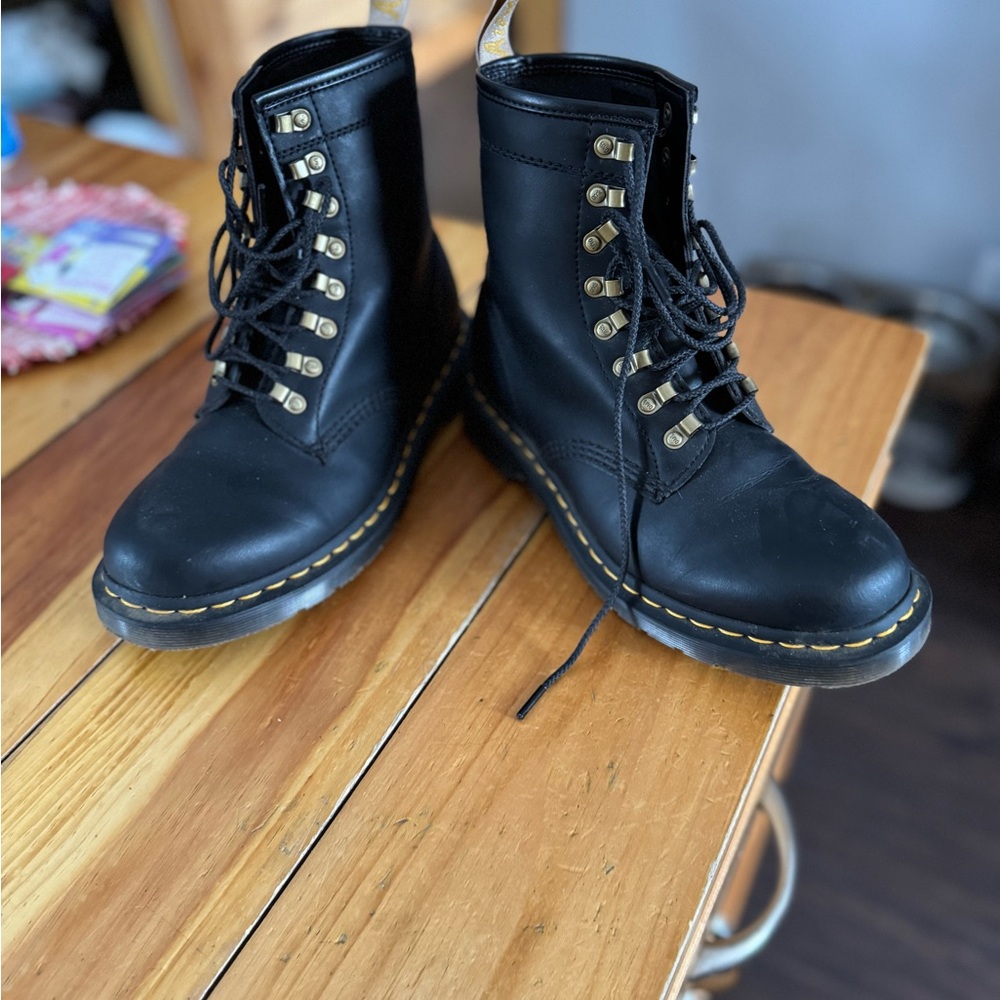 Dr. Martens Black Leather Boots size 7 women’s